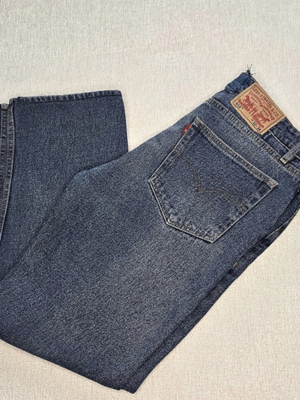 Reworked Levi's 513 Slim Straight Jeans. Men 34x29. Altered Custom Upcycled 2008